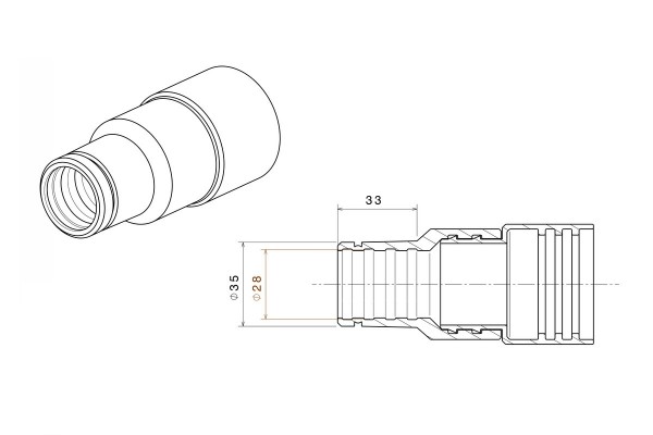 З'єднувальна муфта Metabo Ø 28/35 мм (630798000) фото 1