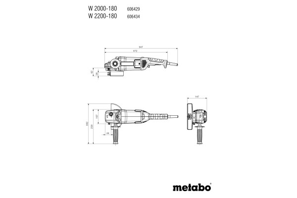Болгарка Metabo W 2200-180 (606434010) фото 4