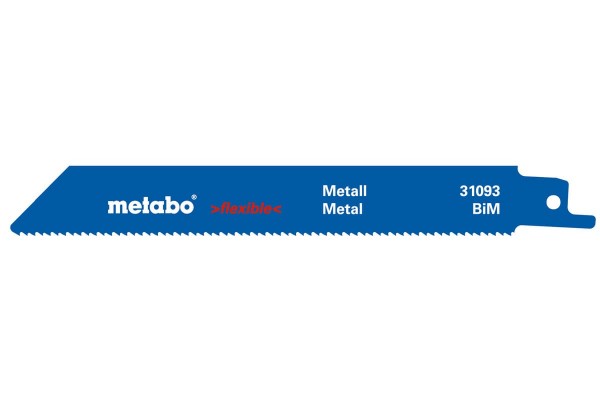 Сабельное полотно по металлу Metabo Flexible 150 мм, S 422 ВF, 100 шт (625491000)  фото 