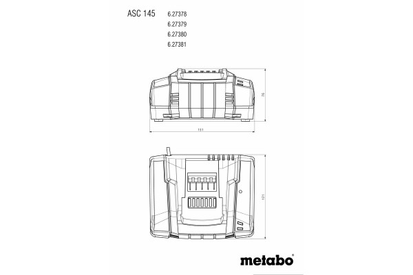 Набір акумуляторів Metabo 2 x LiHD 8.0Ah + ASC 145 + metaBOX 145 (685131000) фото 1