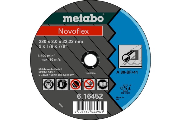 Отрезной круг Metabo Novoflex 230x3.0x22.2 вогнутый (616477000)  фото 