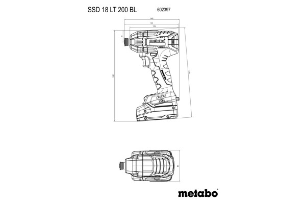 Акумуляторний ударний гайкокрут Metabo SSD 18 LT 200 BL (602397850) фото 3