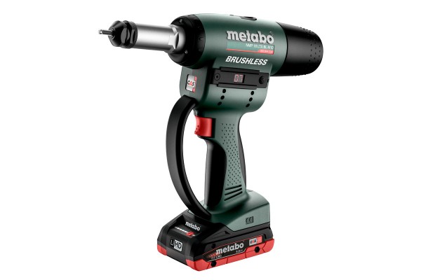Акумуляторний пістолет для різьбових заклепок Metabo NMP 18 LTX BL M10 2х4.0 Аг (601788800)  фото 
