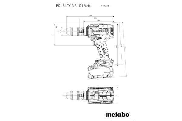 Акумуляторний дриль-шурупокрут Metabo BS 18 LTX-3 BL Q I Metal (603180840) фото 12