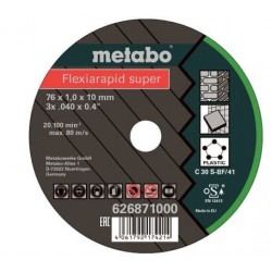 Универсальный отрезной диск по камню и пластику Metabo Flexiarapid Super Universal 76х1х10, 5 шт (626871000)