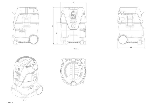 Пилосос Metabo ASA 25 L PC миючий (602014000) фото 8