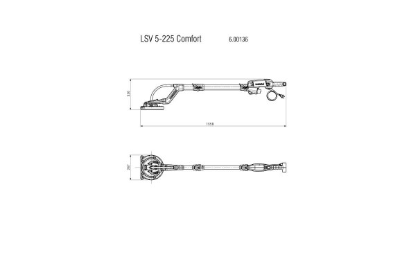 Шліфувальна машина по штукатурці Metabo LSV 5-225 Comfort з телескопічною рукояткою (600136000) фото 9