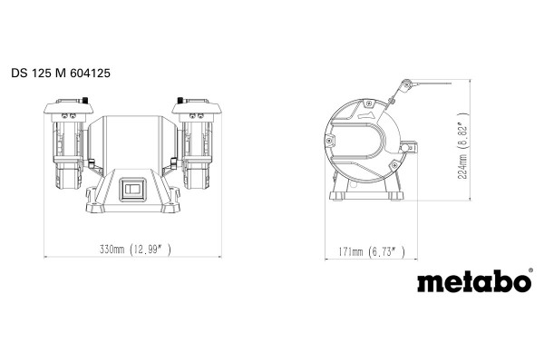 Верстат для заточування Metabo DS 125 M (604125000) фото 3