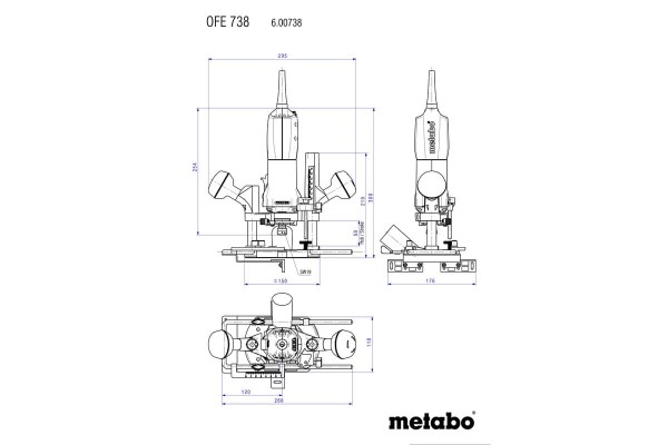 Фрезер Metabo OFE 738 (600738000) фото 4