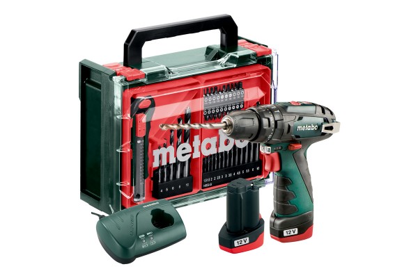 Акумуляторний ударний дриль-шурупокрут Metabo PowerMaxx SB Basic 2х2 Aг Mobile Workshop Mini (600385710)  фото 