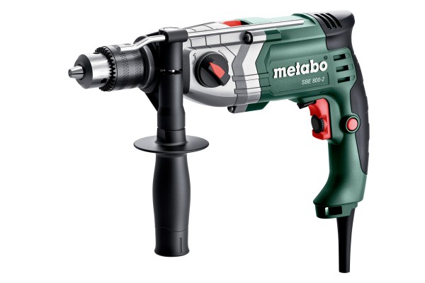 Ударний дриль Metabo SBE 800 з патроном під ключ в кейсі (601744510)  фото 