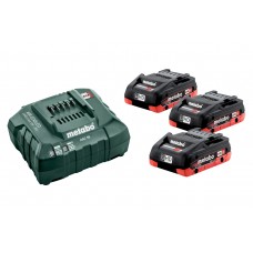 Комплект акумуляторних батарей Metabo LiHD 3х4 Аг 18 В з зарядним пристроєм (685132000)
