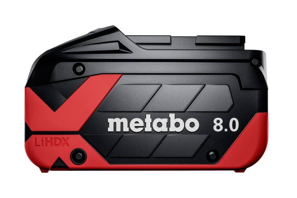 Комплект акумуляторних батарей Metabo LiHDX 2х8 Аг 18 В з зарядним пристроєм в кейсі (685305000) фото 2