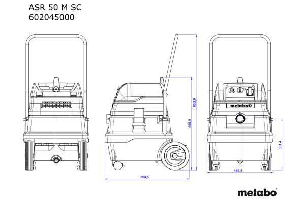 Будівельний пилосос Metabo ASR 50 M SC (602045000) фото 5