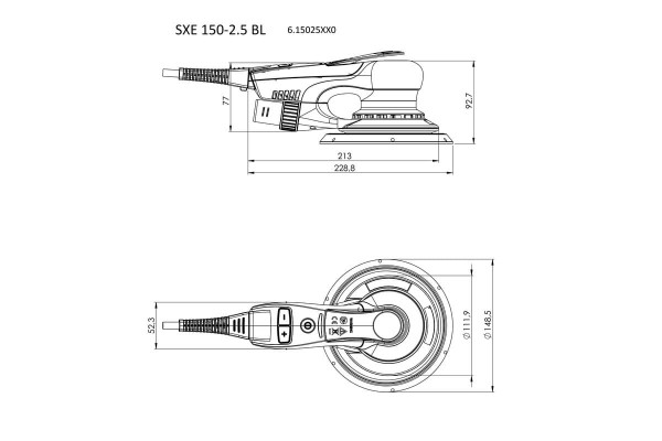Ексцентрикова шліфмашина Metabo SXE 150-2.5 BL (615025000) фото 5