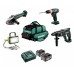 Набір акумуляторного інструменту Metabo: W 18 7-125 + BS 18 Quick + KH 18 LTX 24 + BSA 14.4-18 LED в сумці (UA601712850)