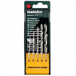 Набор сверл по дереву с шестигранным хвостовиком Metabo 5 штук (627111000)