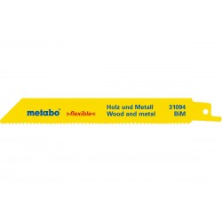 Сабельное полотно по дереву с гвоздями Metabo Flexible 150 мм, S 922 VF, 25 шт (628246000)