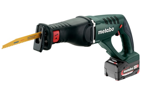 Акумуляторна шабельна пила Metabo ASE 18 LTX 2х5.2 Аг (602269650)  фото 
