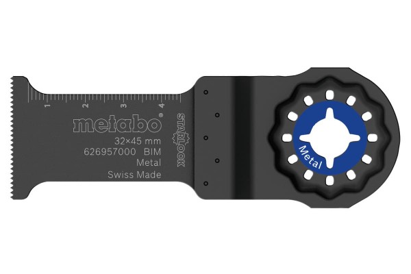 Пильное полотно по металлу для мультиинструмента BIM 32*45 мм Metabo, 5 шт (626958000)  фото 