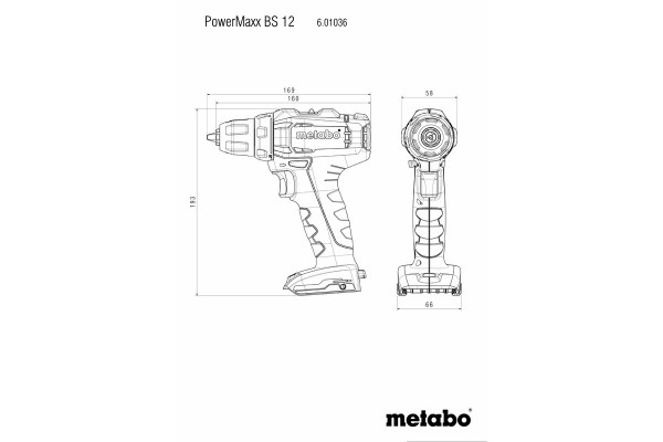 Акумуляторний дриль-шурупокрут Metabo PowerMaxx BS 12 SET (601036870) фото 4