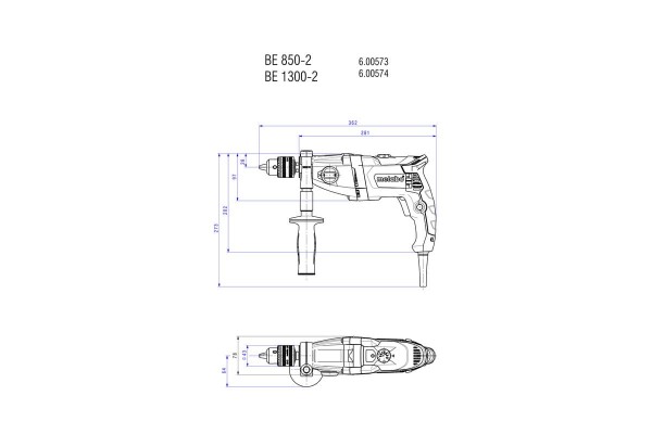 Дриль Metabo BEV 1300-2 мережева,  1,3 кВт (600574000) фото 5