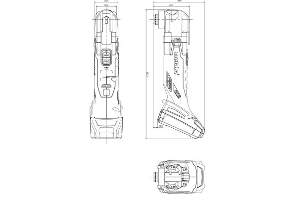 Акумуляторна багатофункціональна шліфувальна машина Metabo MT 18 LTX (613021510) фото 4