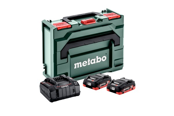 Набір акумуляторів Metabo 2 x LiHD 4.0Ah, ASC 145 + MetaBOX 145 (685130000)  фото 
