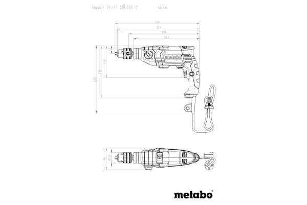 Дриль ударний Metabo SBE 800 (601744500) фото 3