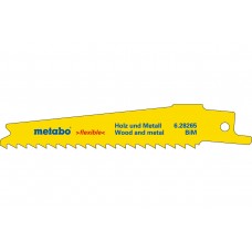 Сабельное полотно по дереву с гвоздями Metabo Flexible 100 мм, S 511 DF, 5 шт (628265000)