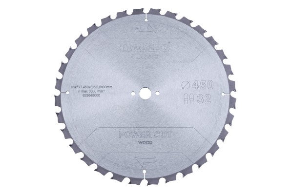 Пильный диск Metabo CLASSIC по дереву 450x30x3.5, 32 зубъев (628648000)  фото 