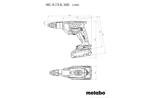 Акумуляторний шурупокрут Metabo для гіпсокартону HBS 18 LTX BL 3000 набір (620062500) фото 4