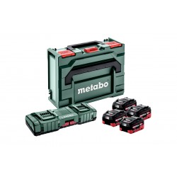Комплект акумуляторних батарей Metabo LiHD 4х10 Аг 18 В з зарядним пристроєм в кейсі (685143000)