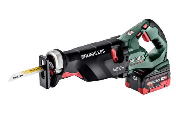 Акумуляторна шабельна пила Metabo SSEP 18 LTX BL MVT +2 АКБ 8 Аг із ЗП у кейсі METABOX 165 L (602258810)  фото 