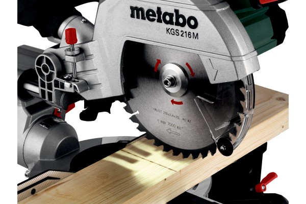 Торцювальна пила з протяжкою Metabo KGS 216 M New + підставка KSU 251 (691213000) фото 4