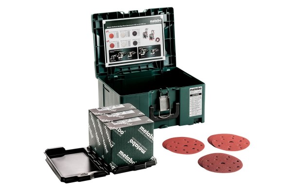 Набор шлифовальной бумаги на липучке Metabo Metaloc Multi-hole 150 мм, 150 шт (626756000)  фото 