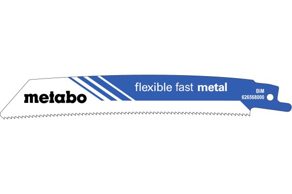 Сабельное полотно по металлу Metabo Flexible Fast Metal, 150*0,9 мм, 5 шт (626568000)  фото 