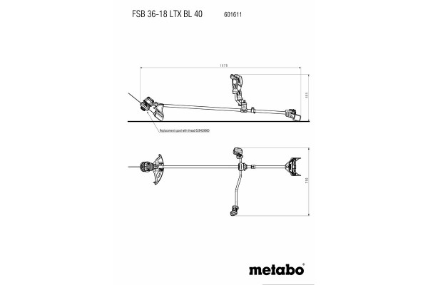 Тример Metabo FSB 36-18 LTX BL 40 (601611850) фото 11