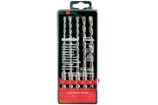 Набор буров Metabo SDS-Plus Classic 5 предметов (626243000)  фото 