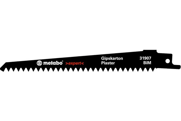Сабельное полотно по гипсокартону Metabo expert 150 мм, S 628 DF, 5 шт (631907000)  фото 