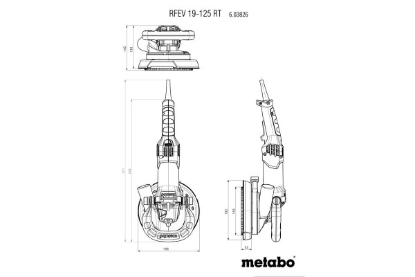 Машина для обдирних робіт по бетону та штукатурці Metabo RFEV 19-125 RT (603826710) фото 5