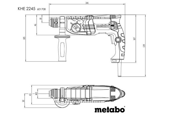 Перфоратор Metabo KHE 2245 (601708500) фото 7