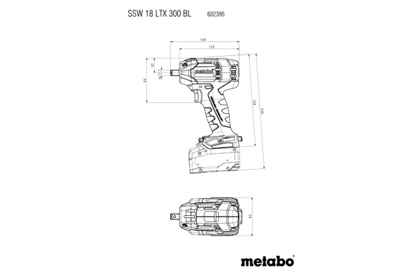 Акумуляторний ударний гайкокрут Metabo SSW 18 LTX 300 BL безщітковий каркас (602395890) фото 4