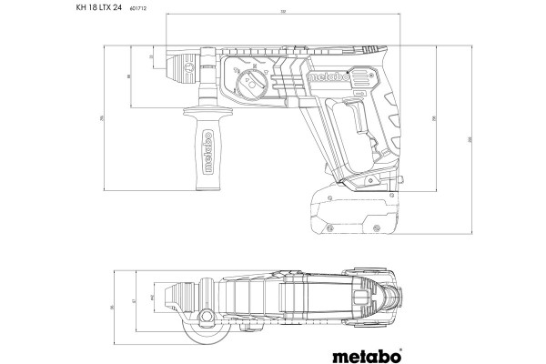 Акумуляторний перфоратор Metabo KH 18 LTX 24 (601712510) фото 2