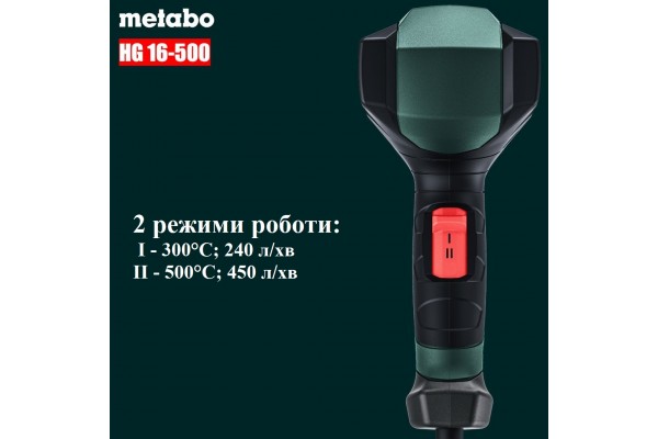 Термофен Metabo HG 16-500 в кейсі (601067500) фото 8