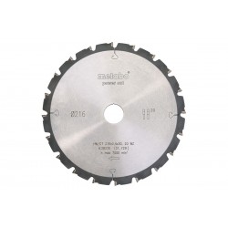 Пиляльний диск Metabo HW/CT, 216x2,4х30 мм, 20 WZ 5° (628230000)
