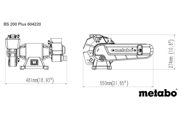 Комбінований шліфувальний верстат Metabo BS 200 Plus (604220000) фото 8