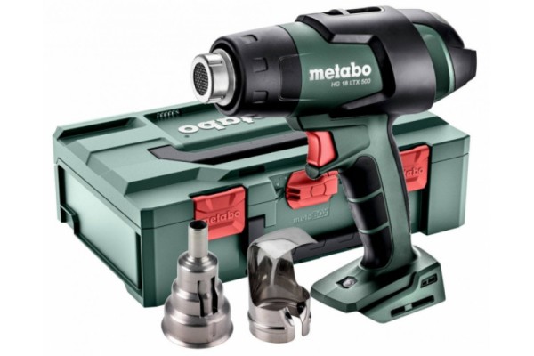 Акумуляторний технічний фен Metabo HG 18 LTX 500 в кейсі METABOX 145 L (610502840)  фото 