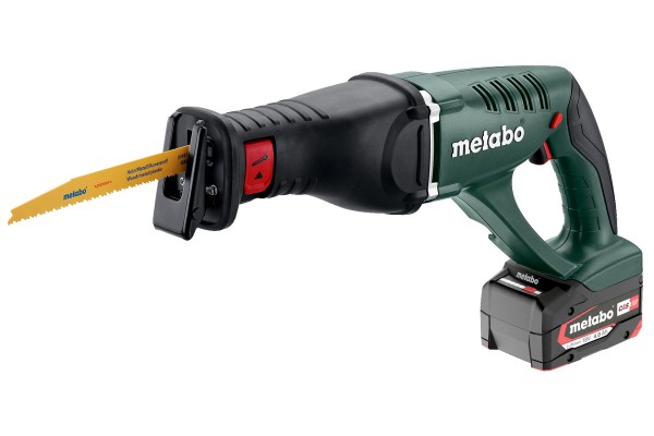 Акумуляторна шабельна пила Metabo ASE 18 LTX + 2 АКБ Аг із ЗП в кейсі METABOX 145 L (602269610)  фото 