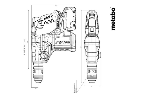 Акумуляторний перфоратор Metabo KH 18 LTX BL 28 Q (601715850) фото 5